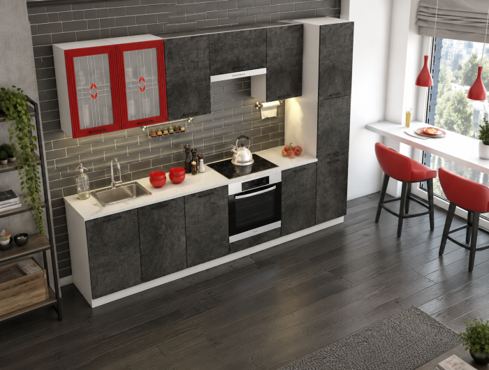 Bucatarie Tehno MDF 260 x 60 x 215 cm [4]