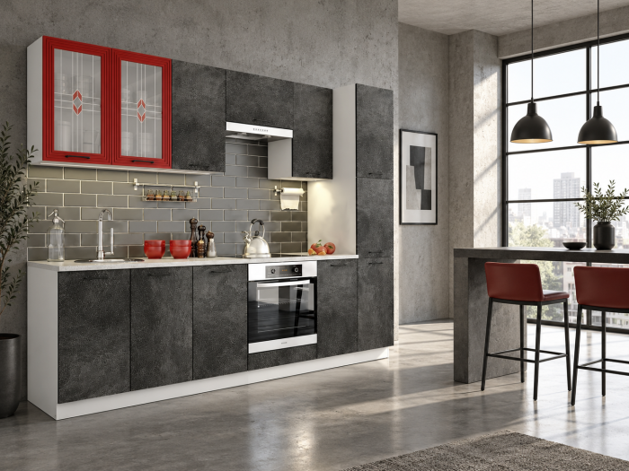 Bucatarie Tehno MDF 260 x 60 x 215 cm [3]