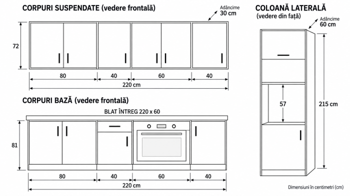 Bucatarie Tehno MDF 260 x 60 x 215 cm [5]