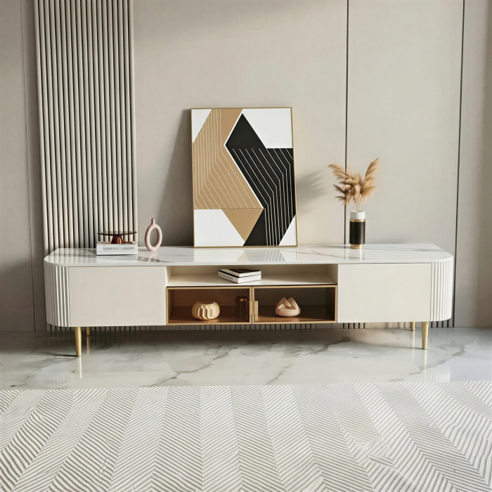 Comoda Akos 200*40*53cm MDF+ Marmura [2]