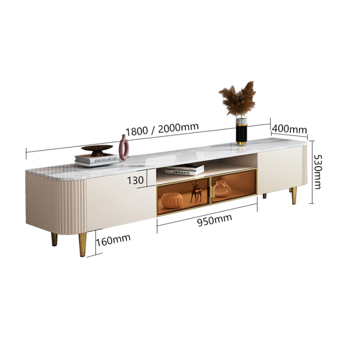 Comoda Akos 200*40*53cm MDF+ Marmura [3]