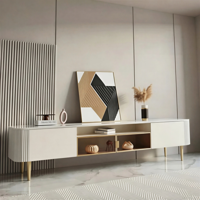 Comoda Akos 200*40*53cm MDF+ Marmura [3]