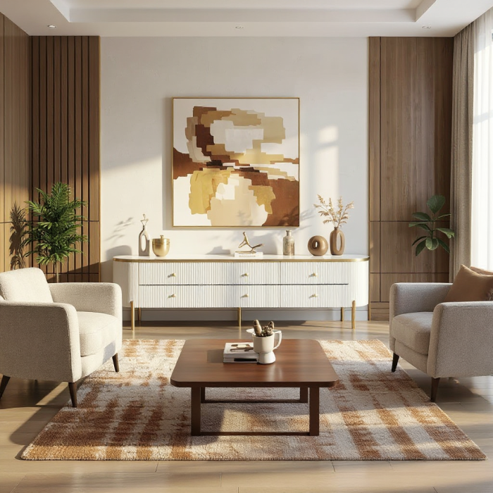 Comoda tv Beliani 200x40x46 Mdf [4]