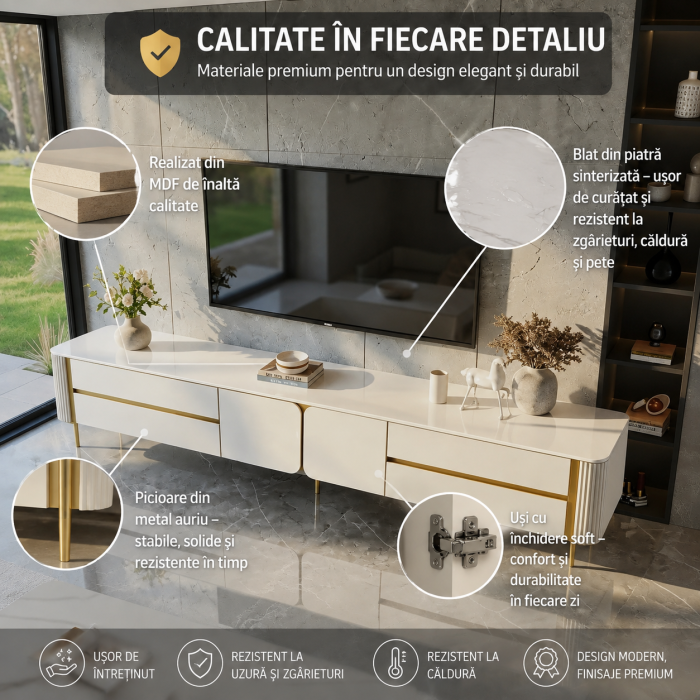 Comoda TV Comfivo 200x40x46cm MDF [7]