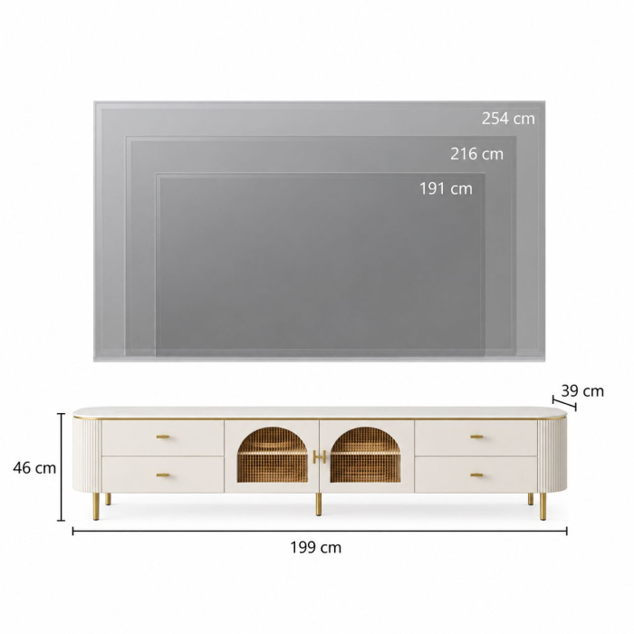 Comoda TV LINDA 199x39x46cm MDF [12]