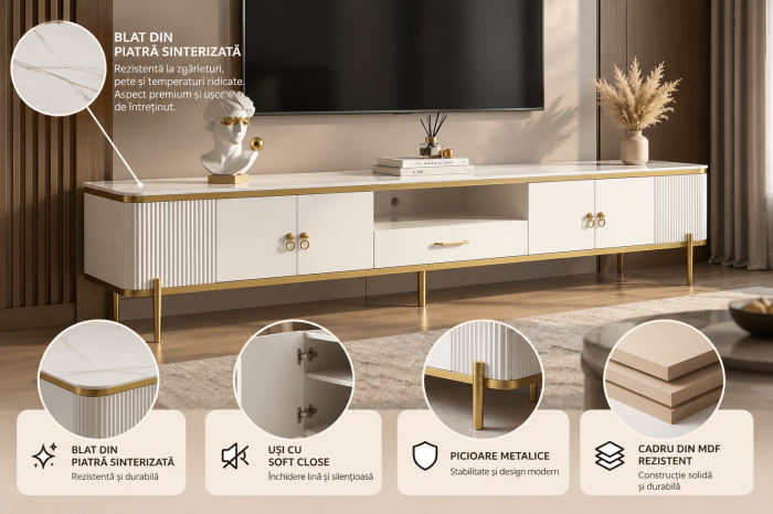 Comoda TV RICHMOND MDF 200x39.5x49 [4]