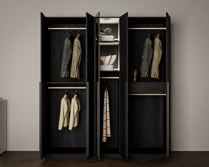 DRESSING DALLAS NEGRU 180x60x200cm, LED [5]