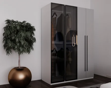 DULAP MONTREAL MDF CULOARE GRI 140x200x55 [3]