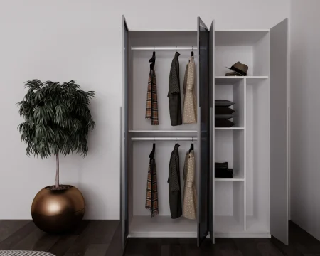 DULAP MONTREAL MDF CULOARE GRI 140x200x55 [2]