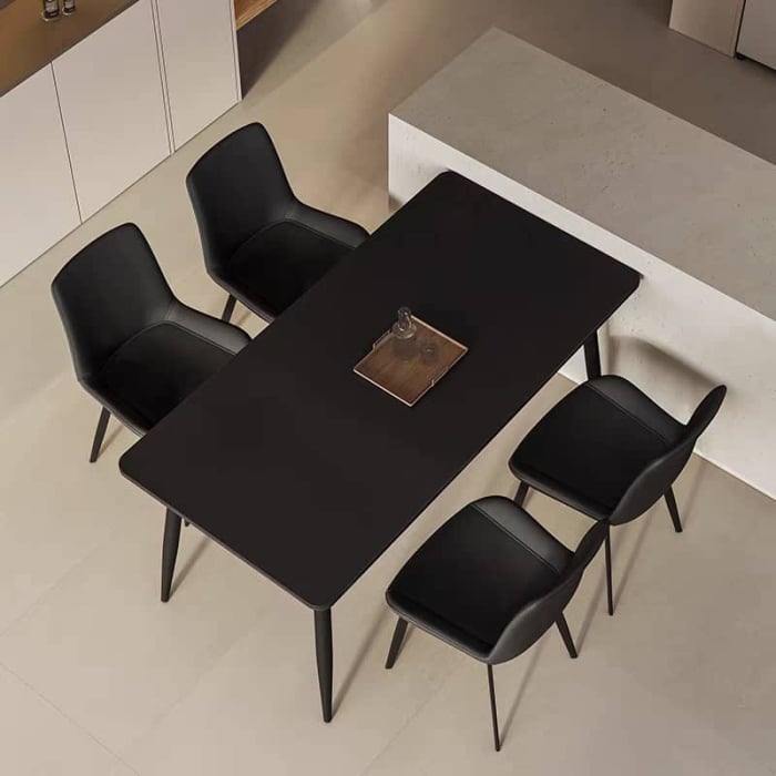 Masa dining 601 1600x800x750 Marmura Negru mat [2]