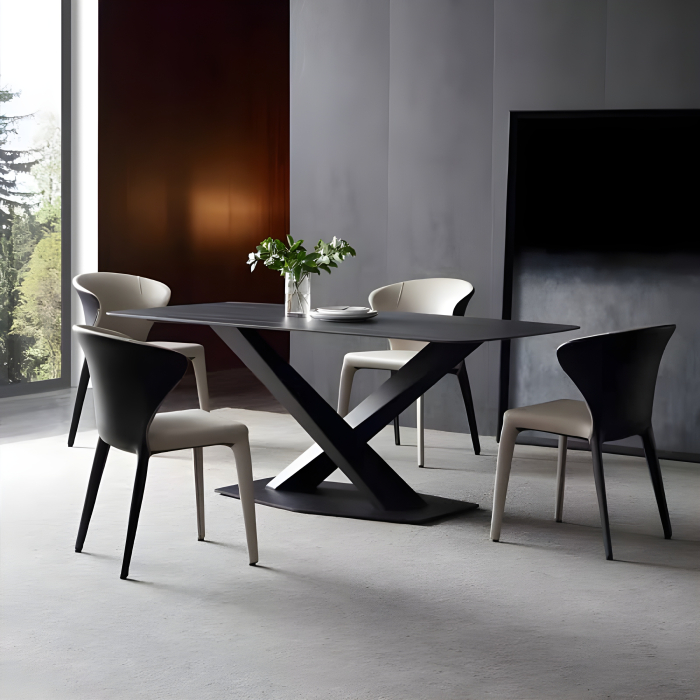 MASA DINING 611 1600*800*750 MARMURA Negru [3]