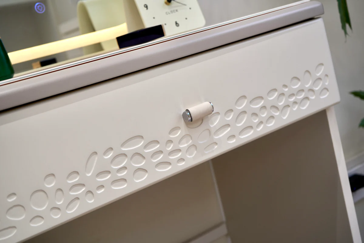Masa Machiaj Phoenicia 100x400x130cm MDF Vopsit, Oglinda Led [4]