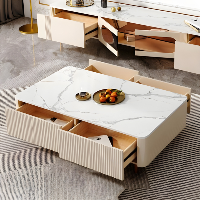 Masuta cafea Cavalli MDF+ Marmura 130x70x40 [3]