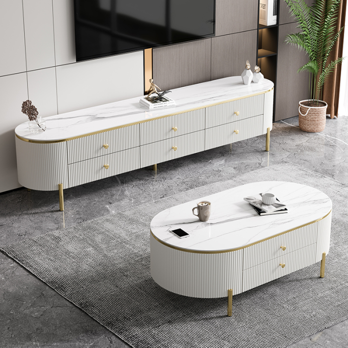 Masuta Cafea Ramada mdf+marmura 130x70x46 [3]