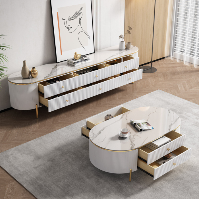 Masuta Cafea Ramada mdf+marmura 130x70x46 [5]