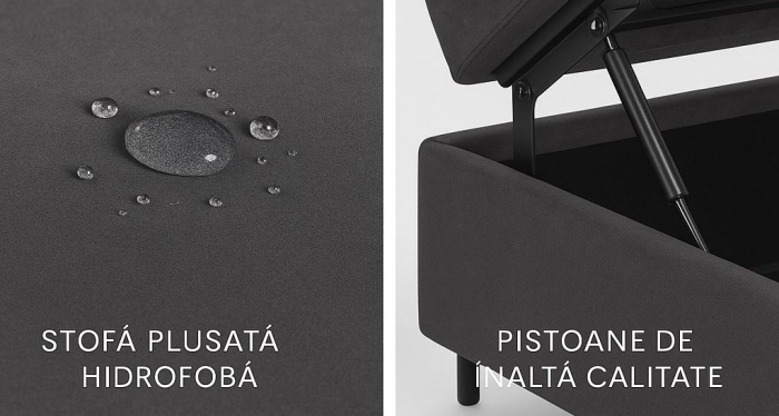 Pat Tapitat  rabatabil Premium Cloud Maro 160x200 [3]