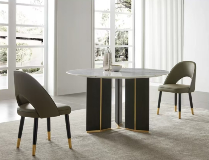 Scaun Dining Moon Gri 50x52x85 cm [3]