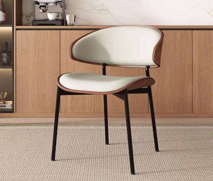 Scaun dining Tokyo alb+lemn 53x53x760cm [4]