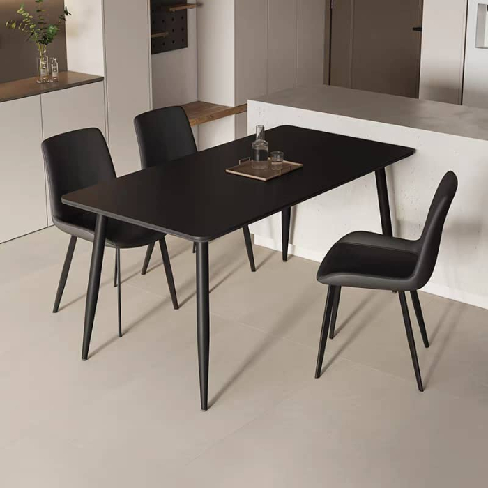 Set Masa 4 scaune  dining 601 1600x800x750 Marmura Negru mat [4]