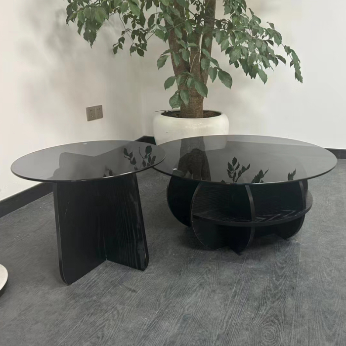 Set Masute Cafea Sticla 80*80cm+50*50cm MDF [2]