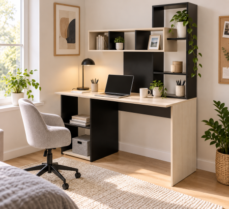 Seturi mobilier - Birou Olimp Wenge+Mesteacan