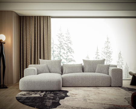 Coltar fix tapitat  GRI  2930 x 1825x 850MM Milano [3]