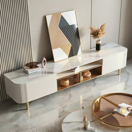 Comode TV - Comoda Akos 200*40*53cm MDF+ Marmura