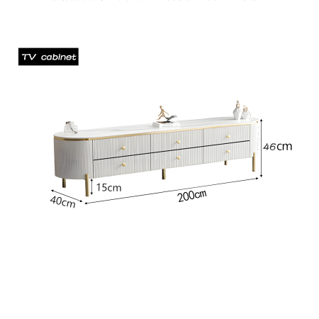 Comoda tv Beliani 200x40x46 Mdf [2]