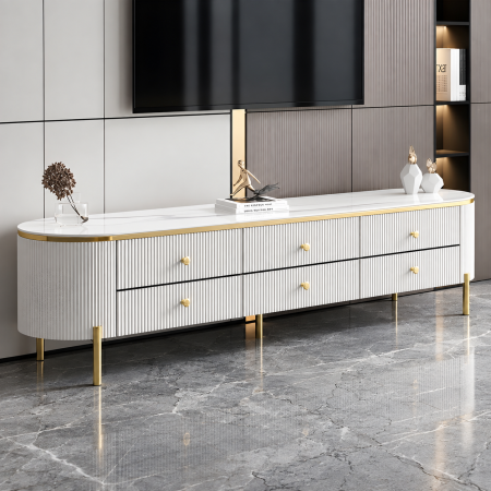 Comode TV - Comoda tv Beliani 200x40x46 Mdf
