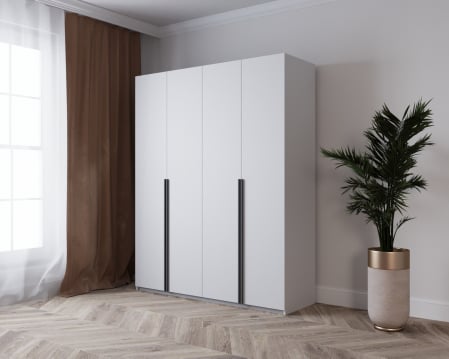 Dressing - DRESSING WINSTON ALB 160x60x200cm, LED, PAL 18mm