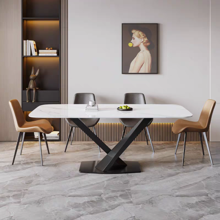 MASA DINING 611 1600*800*750 MARMURA ALB [1]
