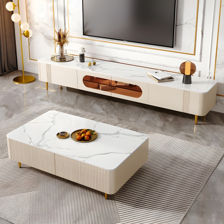 Masuta cafea Cavalli MDF+ Marmura 130x70x40 [4]