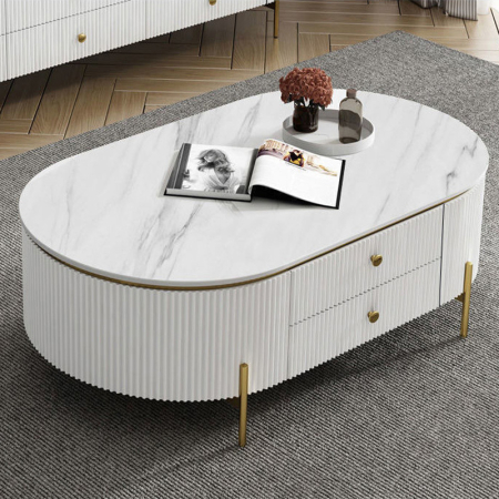 Masute cafea - Masuta Cafea Ramada mdf+marmura 130x70x46