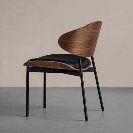 Scaun Tokyo negru+lemn 53x53x76cm [2]