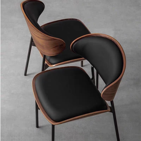 Scaun Tokyo negru+lemn 53x53x76cm [3]