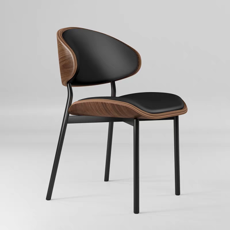 Scaun Tokyo negru+lemn 53x53x76cm [1]