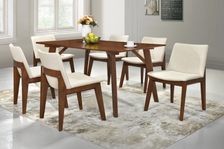 Mese marmura - Set Masa extensibila + 4 Scaune Wood 1 LUX  1200x1200mm