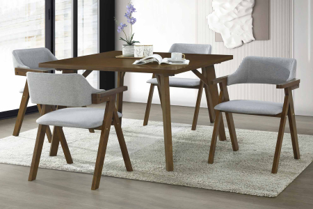 Mese marmura - Set Masa extensibila + 4 Scaune Wood 2 LUX 1200x1200mm