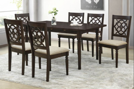 Mese marmura - Set Masa Extensibila+ 6 Scaune Wood 5 900x900mm