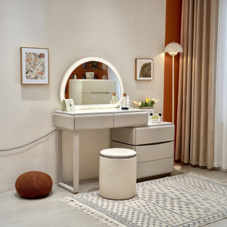 Mese de machiaj - Set Masa Machiaj Prima 140x40x136cm MDF Vopsit+Metal