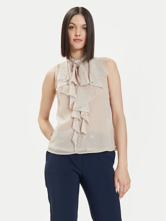 Bluza bej fara maneci [5]