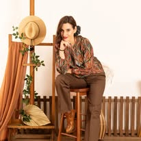 BLUZA DAMA CU IMPRIMEU VEGETAL [2]