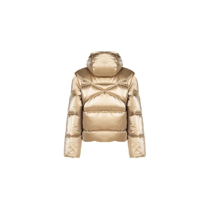 Geaca dama aurie metalizata 2 in 1 cu gluga [5]
