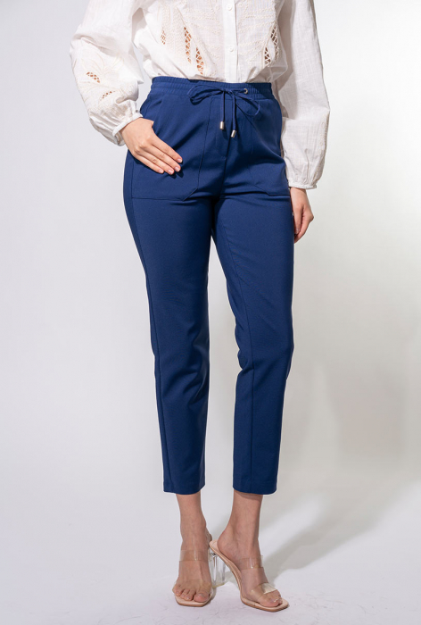 Pantaloni bleumarin cu snur [2]