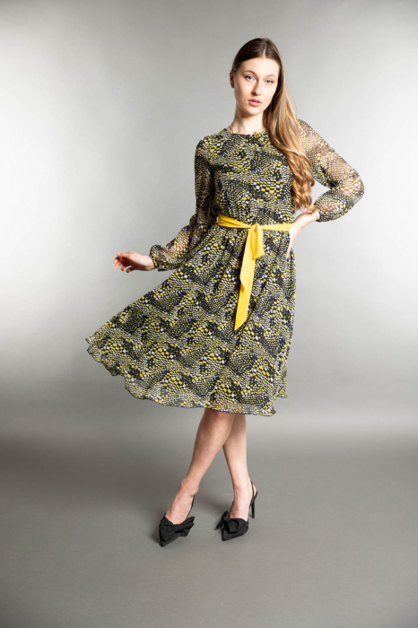 Rochie midi imprimeu geometric [1]