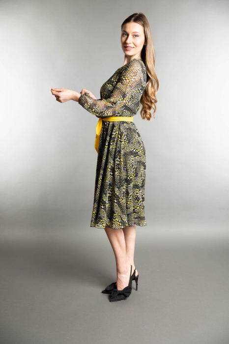 Rochie midi imprimeu geometric [3]