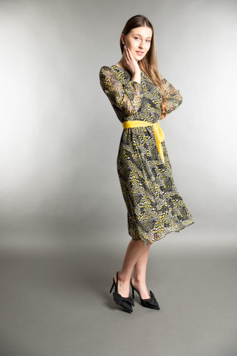 Rochie midi imprimeu geometric [2]