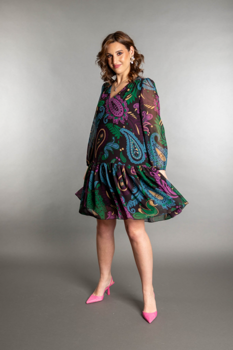 Rochie scurta cu imprimeu paisley [2]