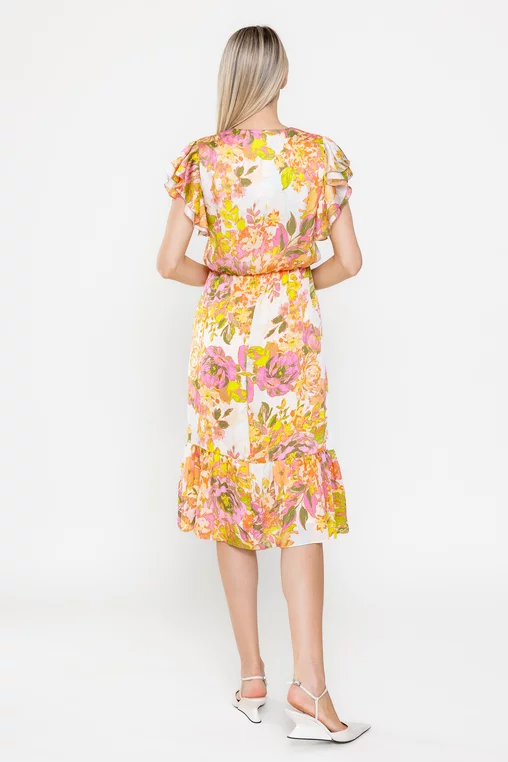 ROCHIE VOAL IMPRIMEU FLORAL ORANGE [4]