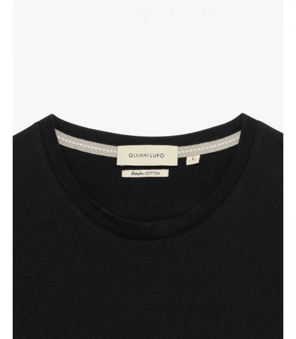 Tricou Negru Bumbac Extra Fin [4]